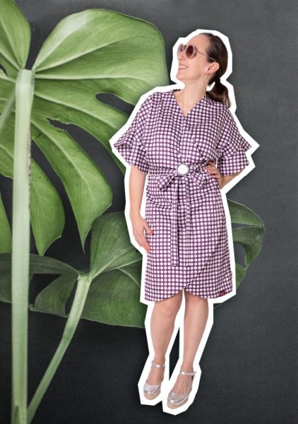 Baumwoll Satin - Just Dots - violett - In my Garden - Hamburger Liebe