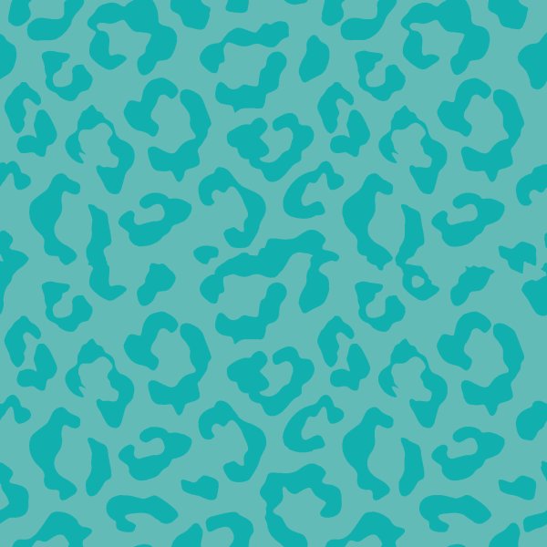 Jacquard Frottee - Leopard - türkis