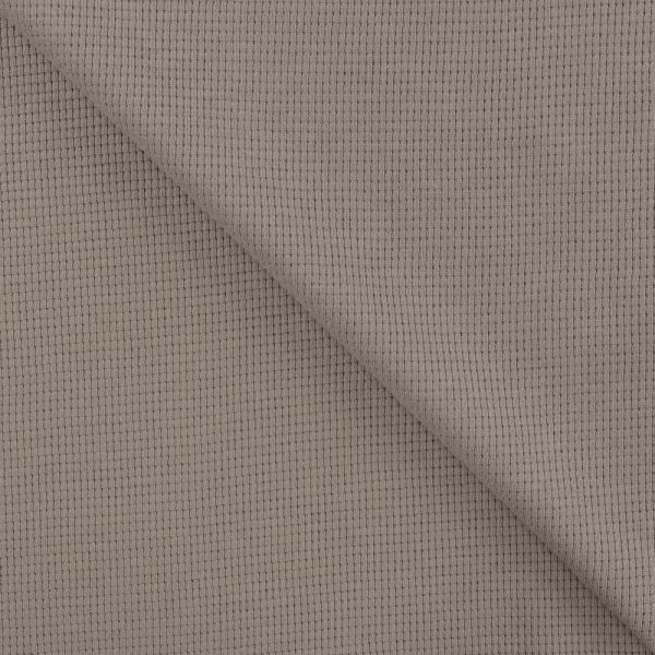 Strickjersey - Mini Waffel - taupe