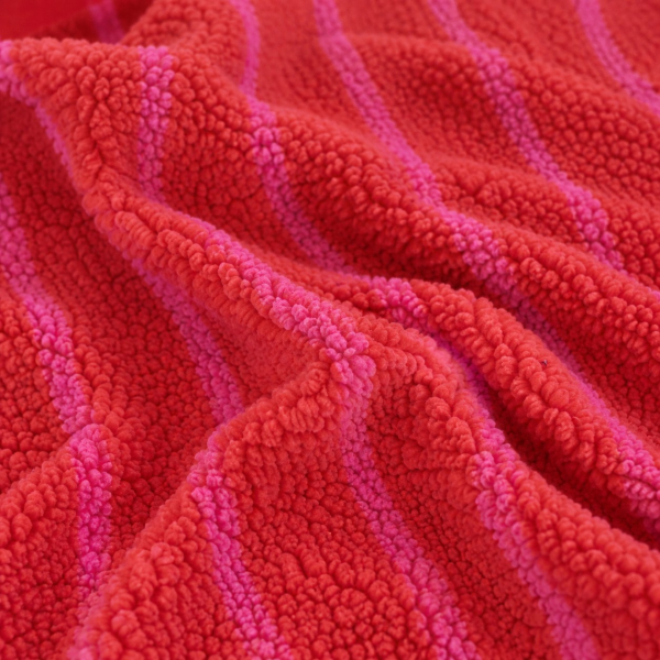 Teddy Plüsch - Lulu Stripes - rot/rosa