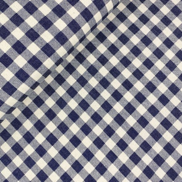RESTSTÜCK 0,90m !!! - Baumwolle - Denim Check - Karo - klein - dark blue