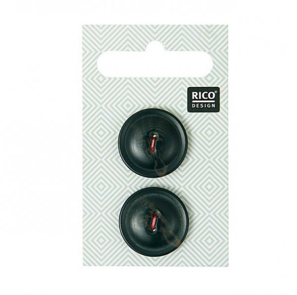 Knopfset 2er - 22 mm - schwarz braun meliert -  Rico Design