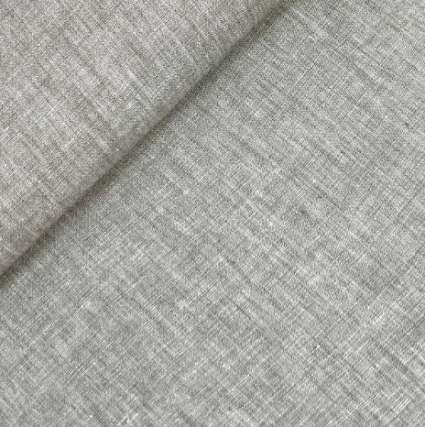 RESTSTÜCK 50cm !!! - Leinen - Georgio - grey melange