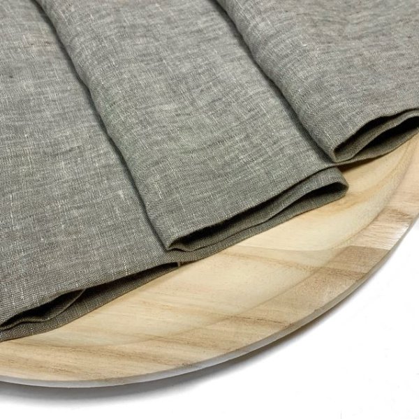 RESTSTÜCK 50cm !!! - Leinen - Georgio - light khaki melange