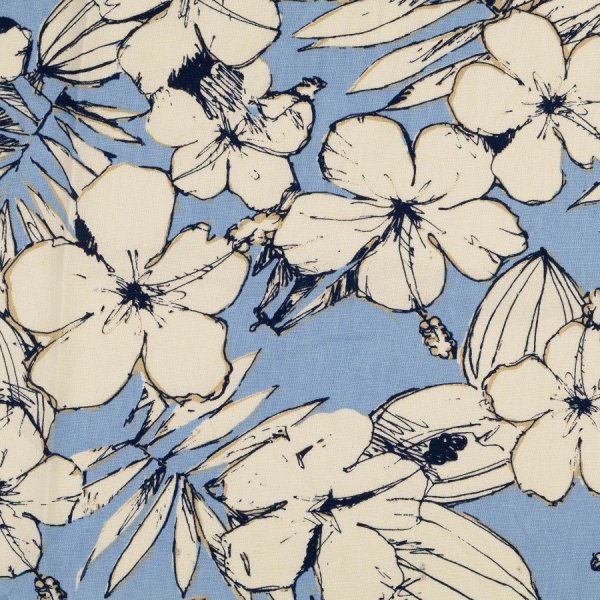 Leinen Viskose - Vera - jeansblau
