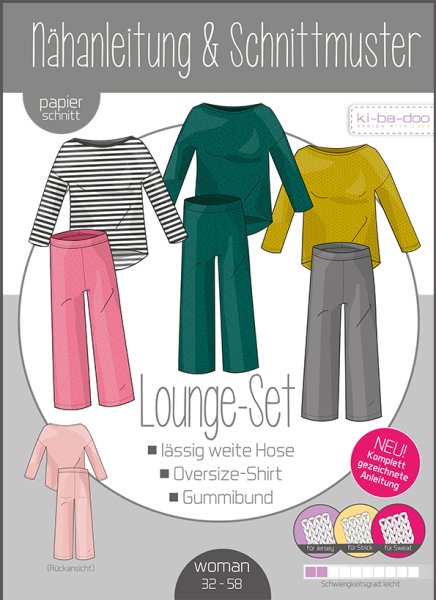 Papierschnittmuster - Lounge Set - Damen - Kibadoo