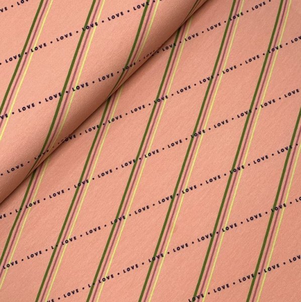 RESTSTÜCK 0,90m !!! - Bio Jersey - Love Always Wins - Col. 03 - Only You - Hamburger Liebe - Albstoffe