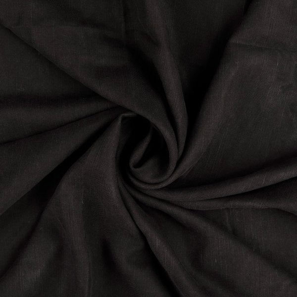 Lyocell Leinen - uni - schwarz