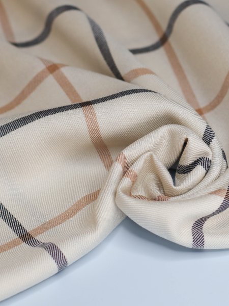 Viskose mit Livaeco™ Fasern - Tino Grid - shell/nougat - meetMilk