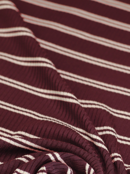 Derby Slim Stripe Jersey mit TENCEL™Modal - pinot - MeetMilk