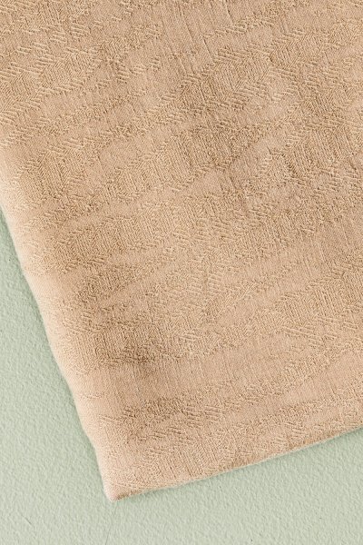 RESTSTÜCK 50cm !!! - Hoya Jacquard Linen Blend mit TENCEL™ - warm sand - meetMilk