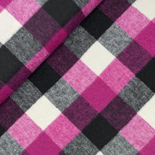 Mantelflausch - Karo Skarl - fuchsia
