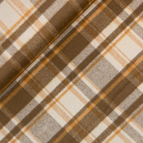 RESTSTÜCK 1,50m !!! - Mantelflausch - Karo Yorkshire - beige