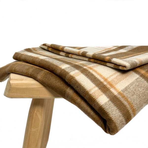 RESTSTÜCK 1,50m !!! - Mantelflausch - Karo Yorkshire - beige