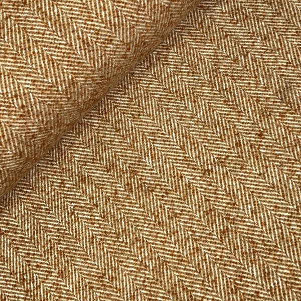 Mantelstoff - Fischgrat Tweed - beige