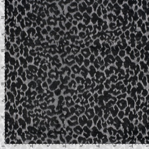 Mantelstoff - Leona Leo - grey/black