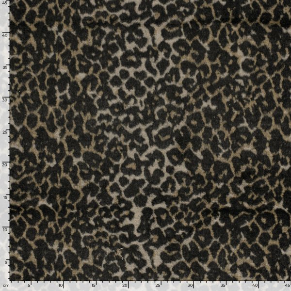 Mantelstoff - Leona Leo - sand/black