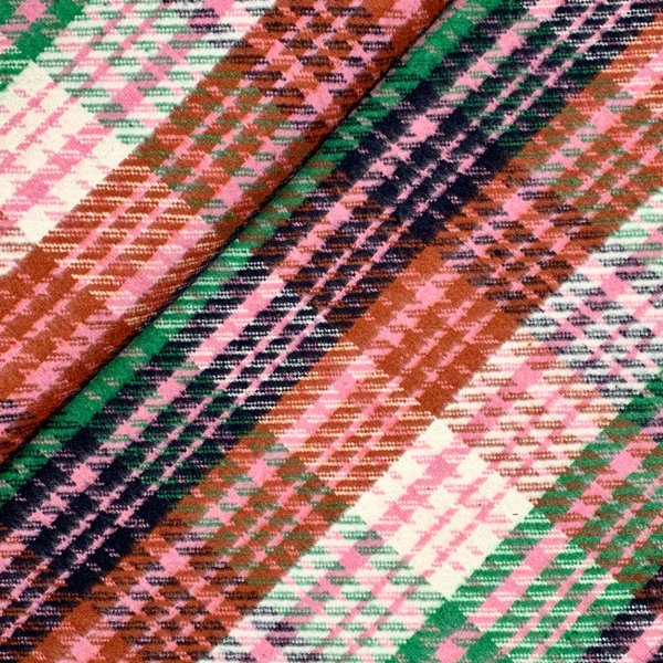 RESTSTÜCK 0,50m !!! - Mantelstoff - Brushed Checks - rose