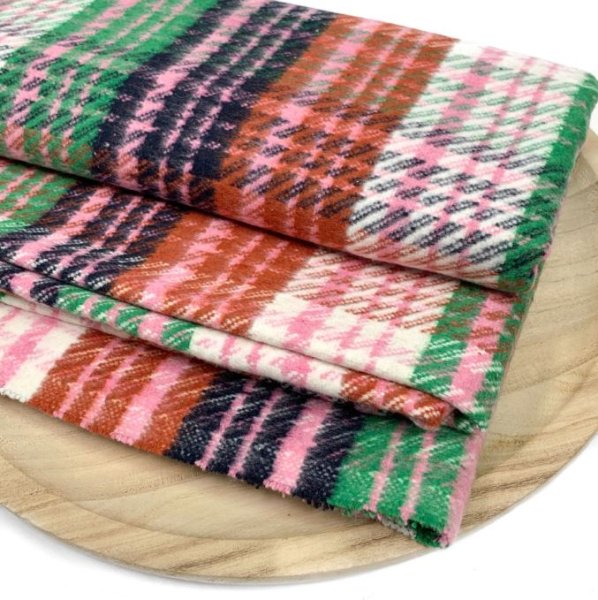 RESTSTÜCK 0,50m !!! - Mantelstoff - Brushed Checks - rose