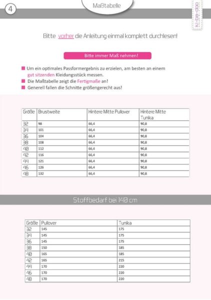 Papierschnittmuster -  Vivi Sweater und Tunika - Damen - Kibadoo