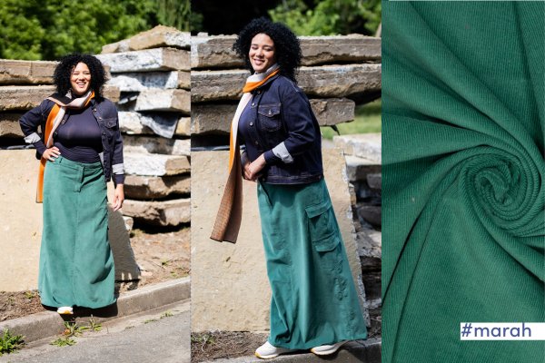 Feincord - washed - green- Fibremood