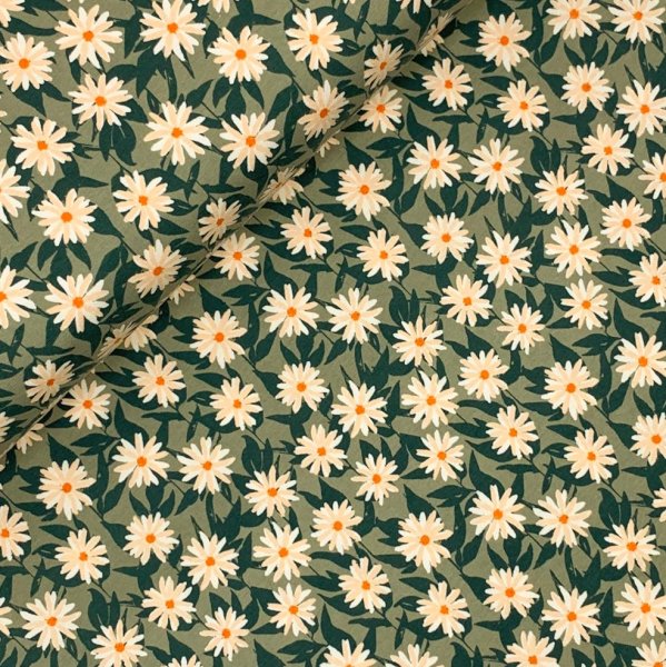 Jersey - Mildred´s Pressed Flowers - Her & History - Art Gallery Fabrics