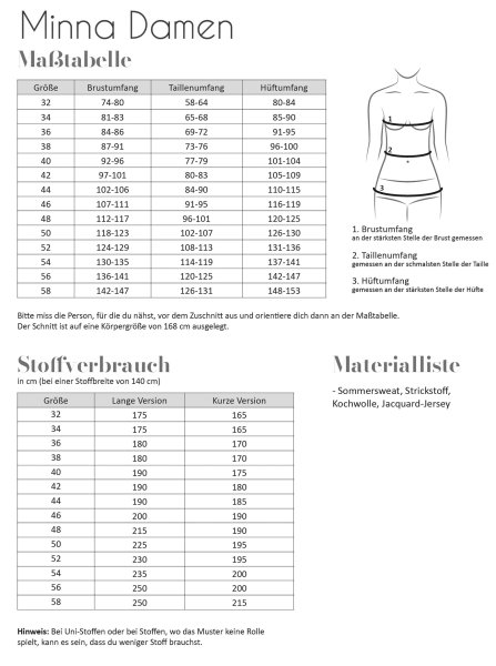 Papierschnittmuster - Minna  - Kinder - Fadenkäfer