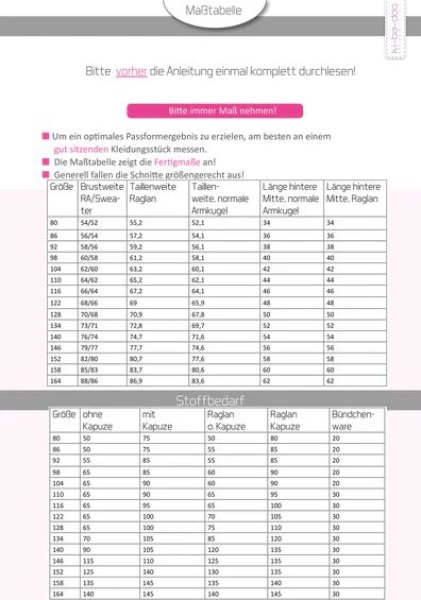 Papierschnittmuster - Mix&Match Hoodie - Kinder- Kibadoo