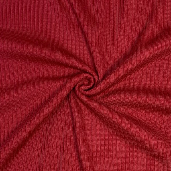 RESTSTÜCK 1,0m !!! - Baumwoll Modal Rippstrick - Solea - rot