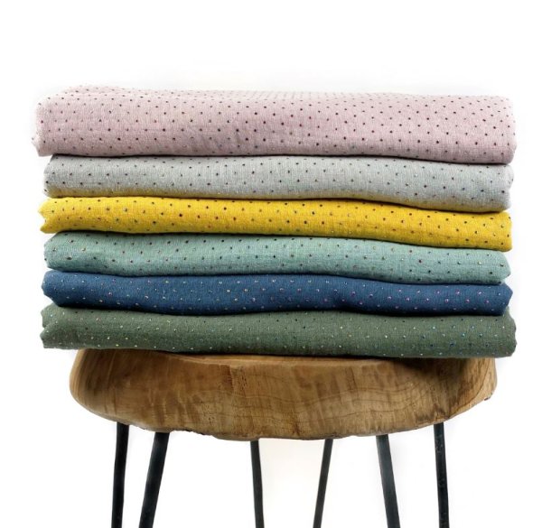 RESTSTÜCK 0,90m !!! - Musselin - Dew Drops - weiß