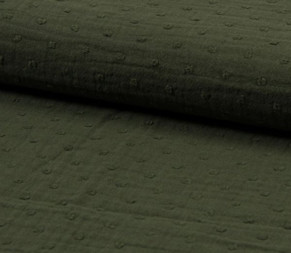 Musselin - Dobby - khaki