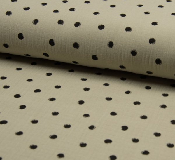 RESTSTÜCK 1,30m !!! - Musselin - Dots - sand