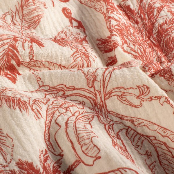 Musselin - Dschungel - rot