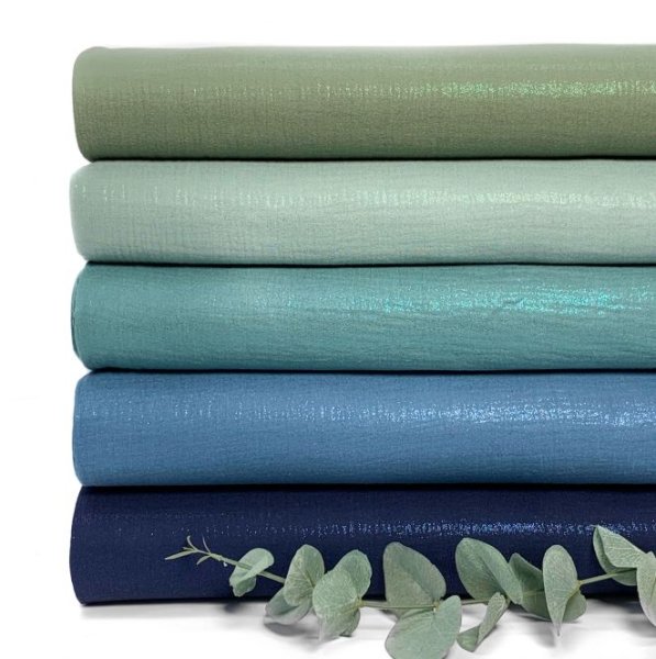 RESTSTÜCK 60cm !!! - Musselin - Glitter - indigo