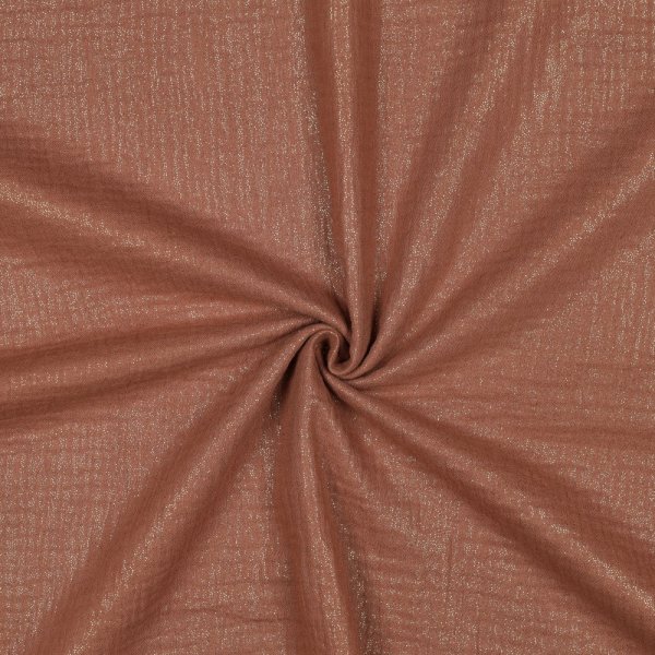 Musselin - Glitter - cognac