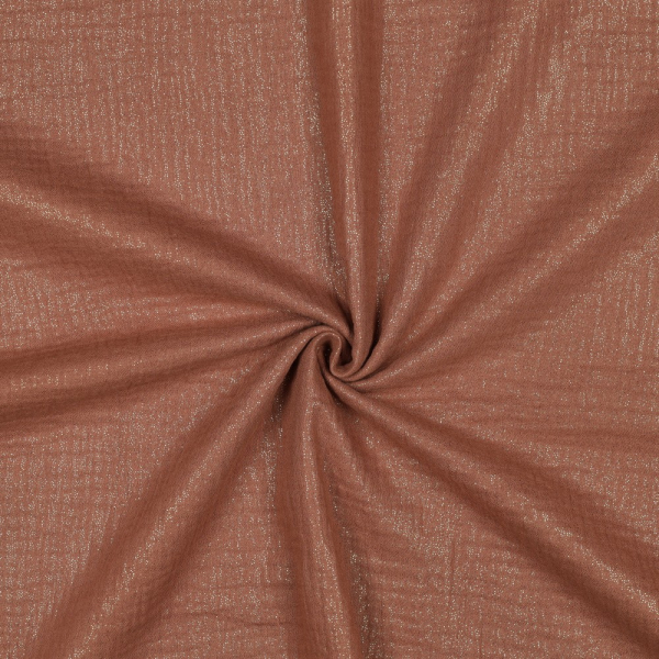 RESTSTÜCK 0,50m !!! - Musselin - Glitter - cognac