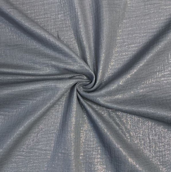 RESTSTÜCK 50cm !!! - Musselin - Glitter - dark grey