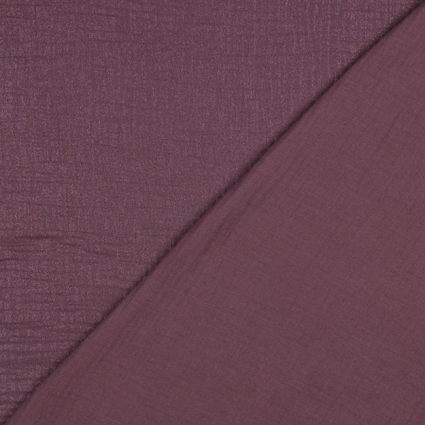 Musselin - Glitter - dark mauve