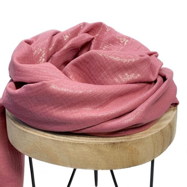 Musselin - Glitter - old rose