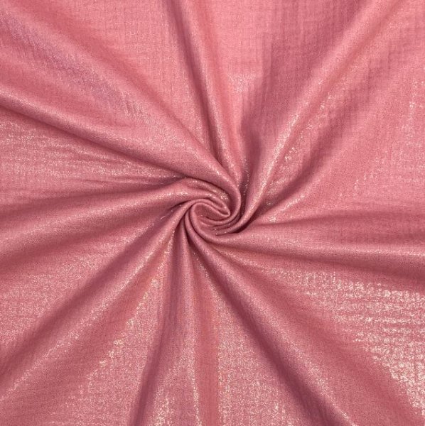 Musselin - Glitter - old rose