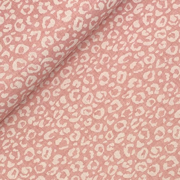 RESTSTÜCK 1,10m !!! - Doubleface Musselin - Leo - Semere - rosa/ecru