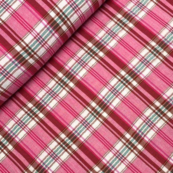 Musselin - Kylie Checks - pink