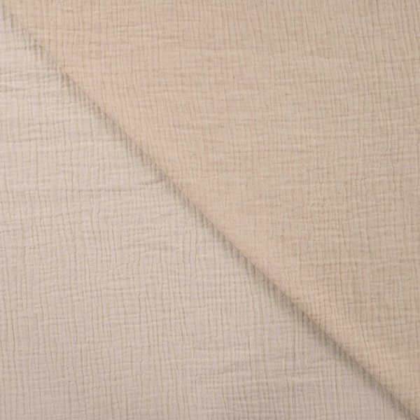 Musselin Leinen - uni - sand