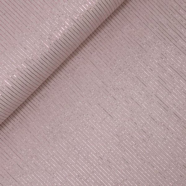 RESTSTÜCK 70cm !!! - Musselin - Lurex Streifen - old rose