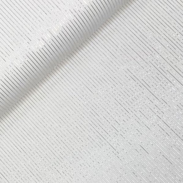 RESTSTÜCK 60cm !!! - Musselin - Lurex Streifen - ecru