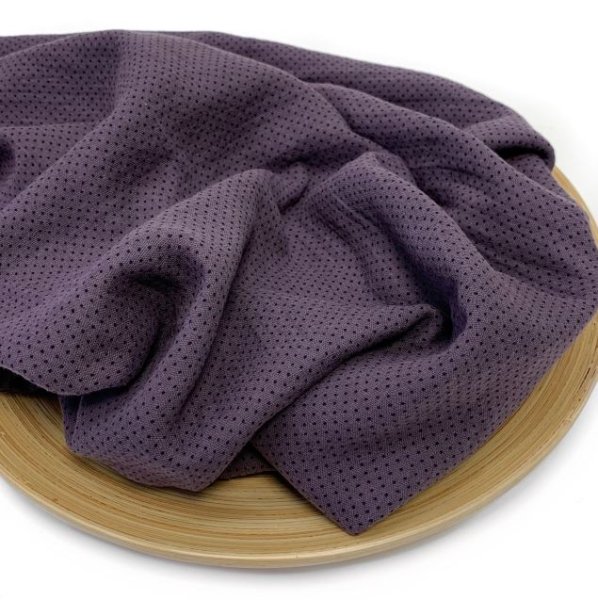 RESTSTÜCK 70cm !!! - Musselin - Mini Dots - mauve