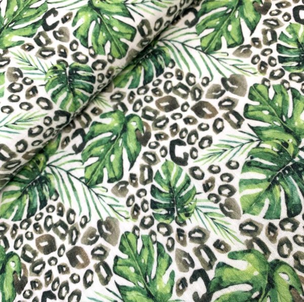 Musselin - Monstera - Springtime