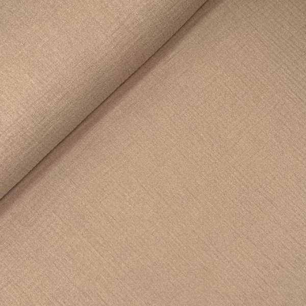 RESTSTÜCK 1,10m !!! - Musselin - Nature uni - hellbraun