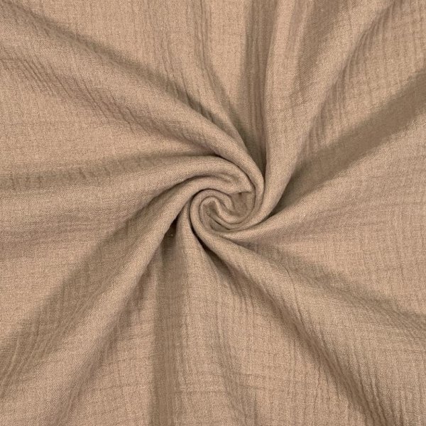 RESTSTÜCK 1,10m !!! - Musselin - Nature uni - hellbraun