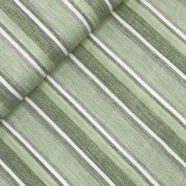 RESTSTÜCK 1,4m !!! - Musselin - Sanded Stripes - green